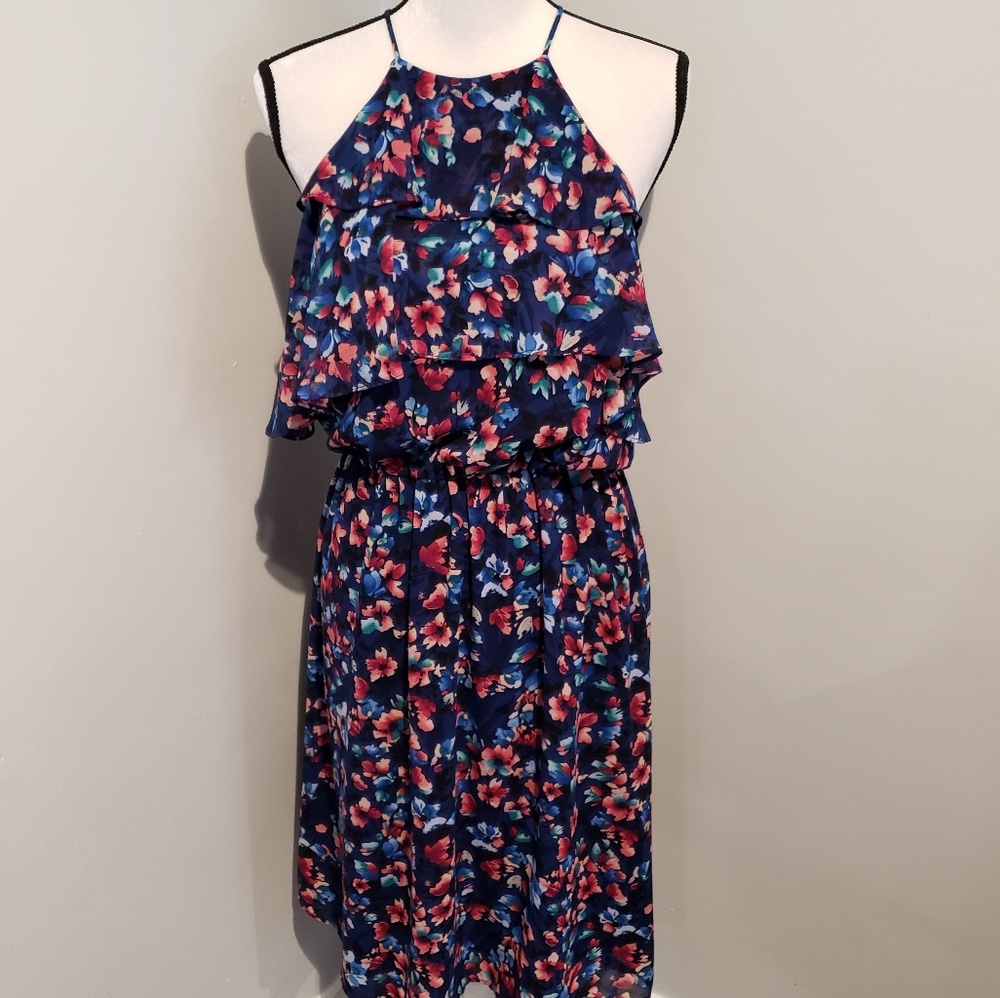 NWOT Charles Henry | Blue | Floral Print |